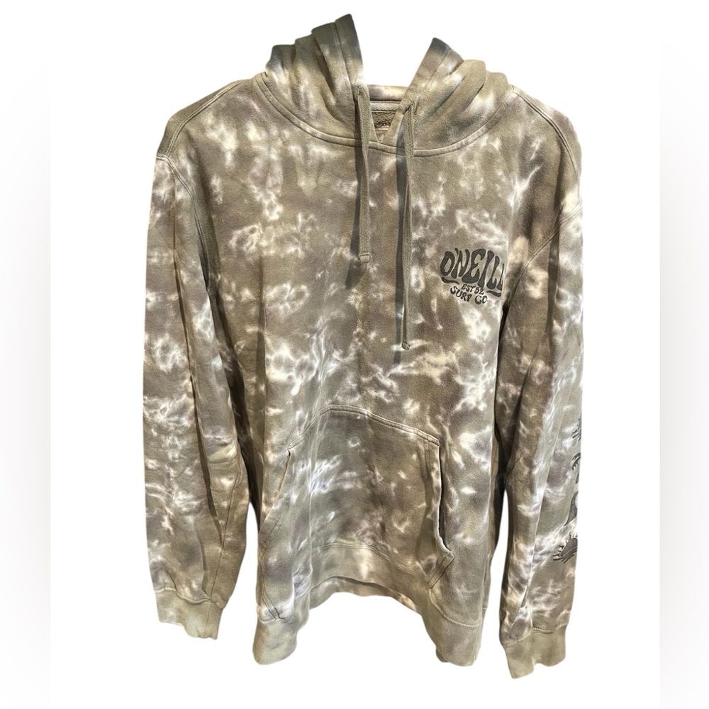 O'Neill Gray/Green Tie-Dye Hoodie
